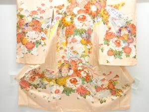 アンティーク　花鼓模様着物